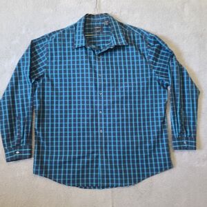 Van Heusen Blue Plaid Casual Shirt